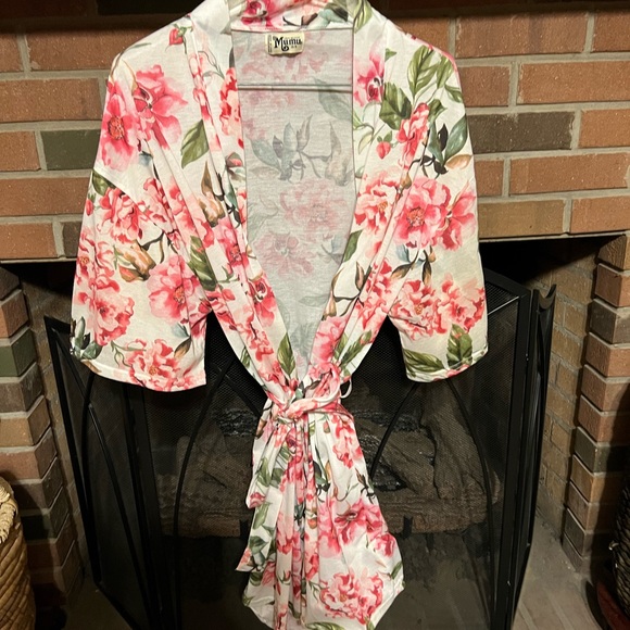 OS Show Me Your Mumu Boho Cottage Core Floral Robe - Picture 7 of 8